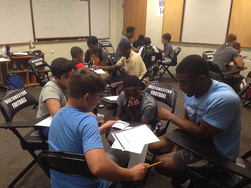 Students sitting on the class