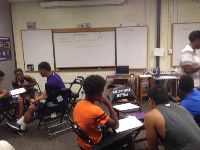 Students sitting in the class room