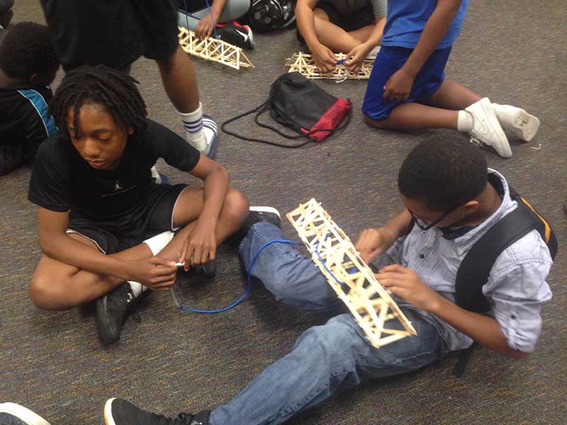 Boys sitting on the floor