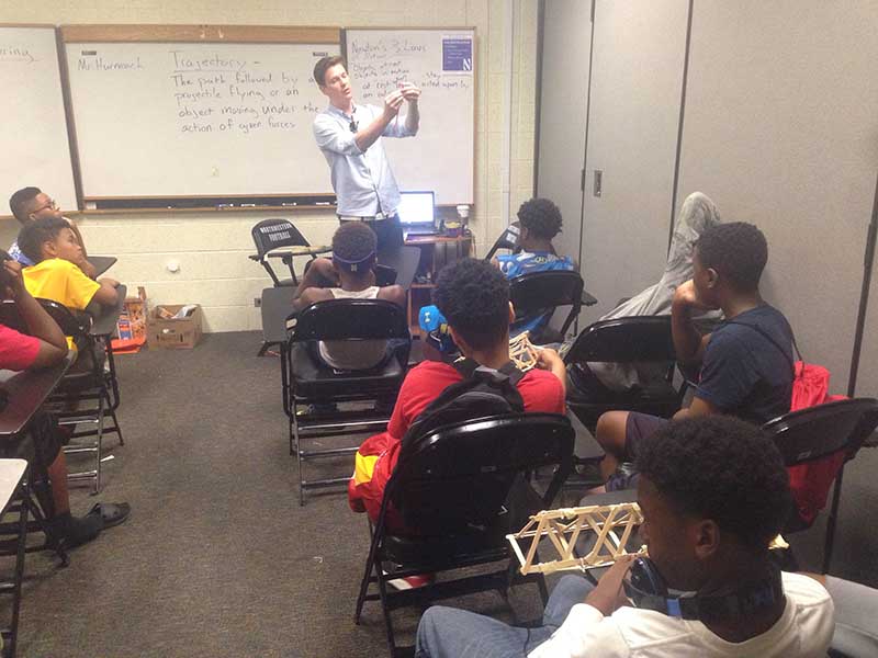 Students in the class room and attain a lecture