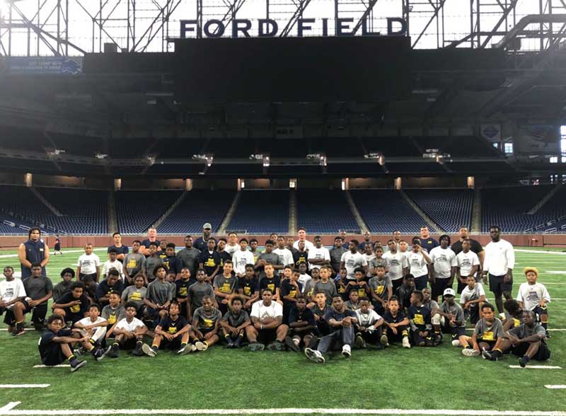 Football Team Members in the stadium