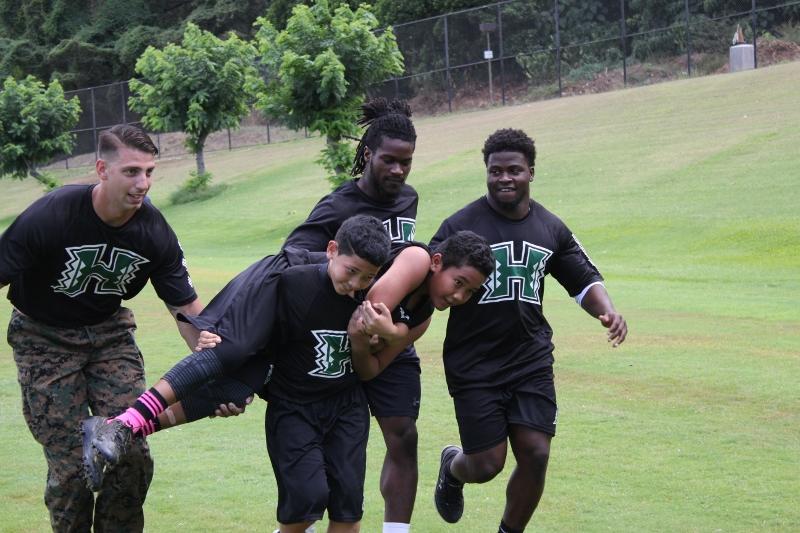 Players playing in the ground