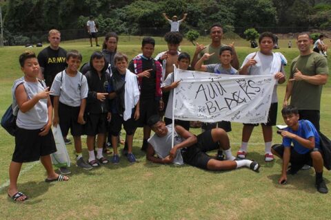 Boys standing for the photograph