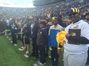 Group of students watching the game