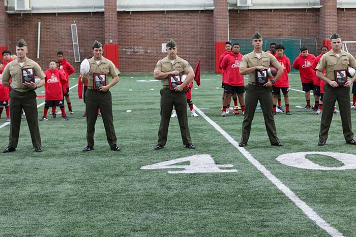 Players standing on the ground