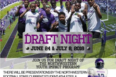 Draft night poster for youth impact program