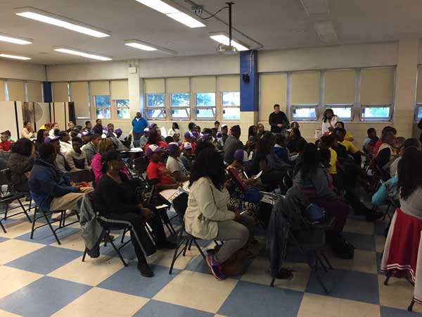 parents sitting in a classroom