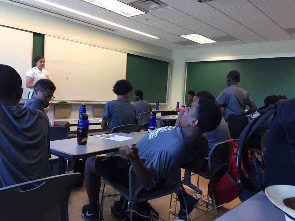 Students sitting in the class room