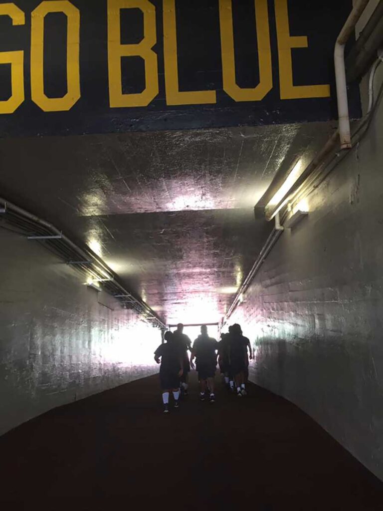 Students walking