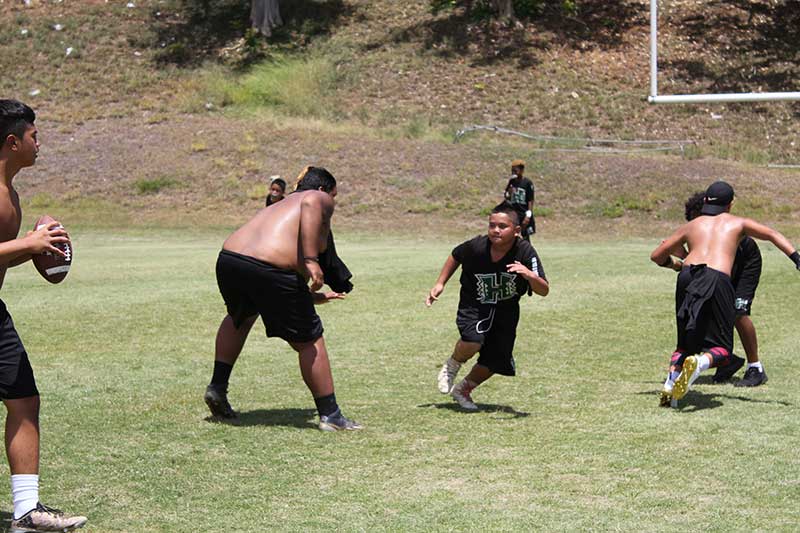 Boys playing on the ground