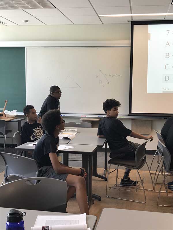 Student sitting in the classroom