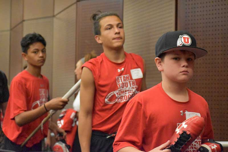 Students waiting in line